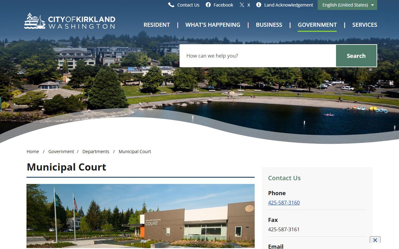Kirkland criminal records municipal court website