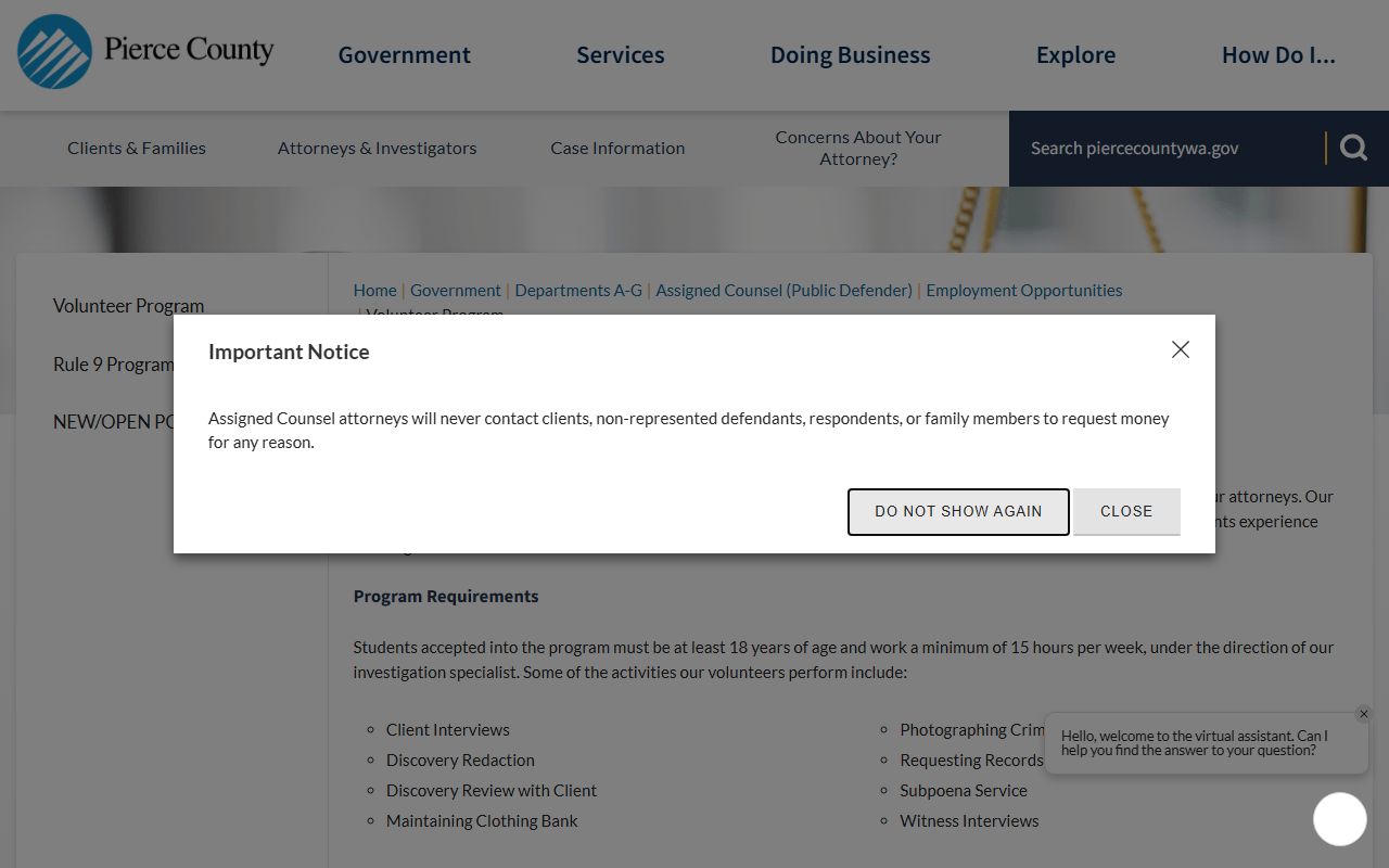 Pierce County Sheriff's Office in Tacoma Washington - arrest records and criminal records division