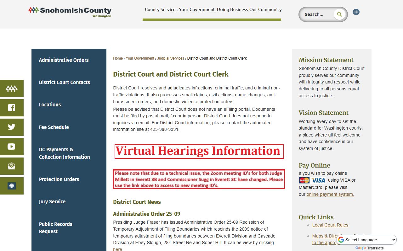 snohomish county district court criminal records page