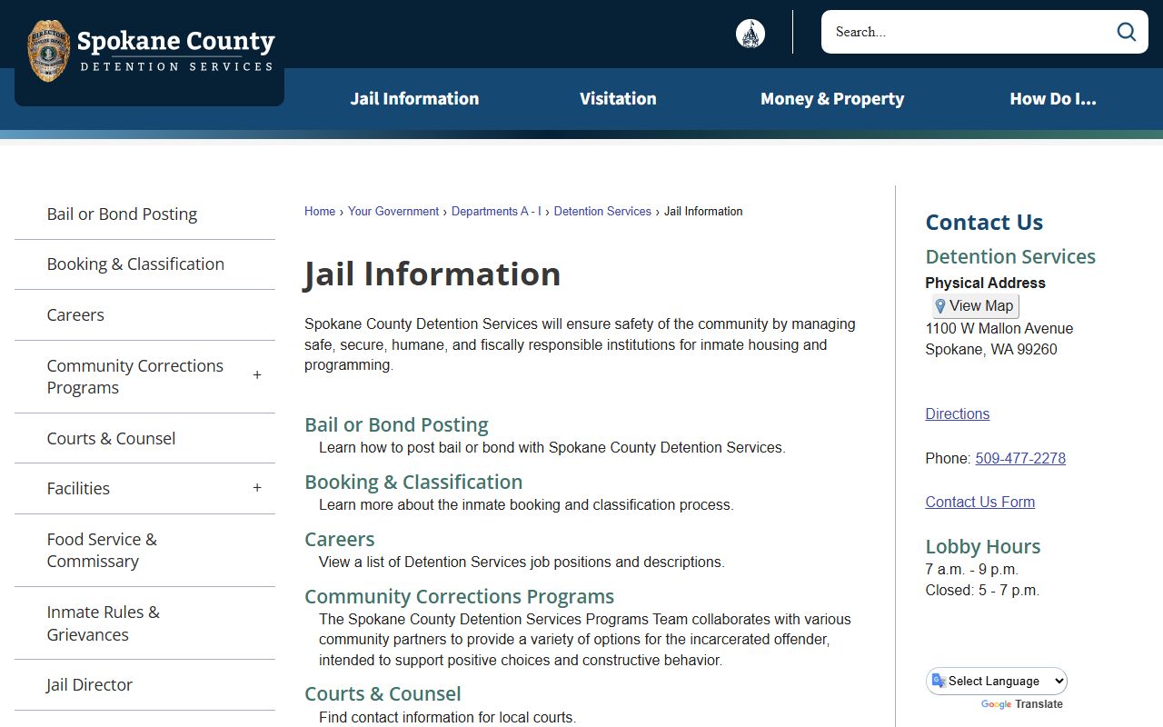 spokane county inmate roster current jail bookings criminal records